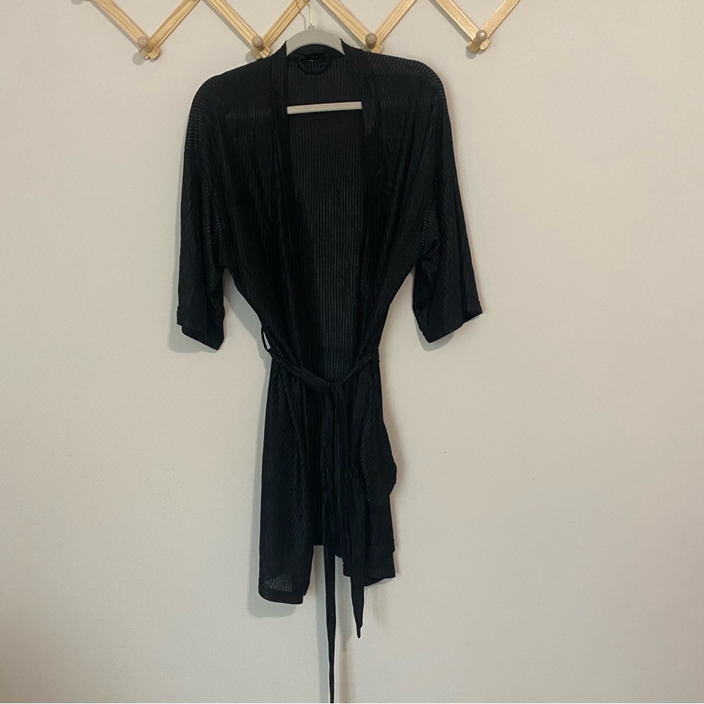 Fredericks of Hollywood Black Shimmery Robe